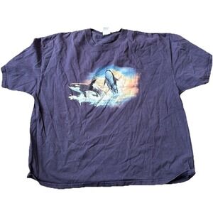 Vintage SeaWorld Shirt Mens 3XL Orca Whale Graphic Tee 90s Theme Park